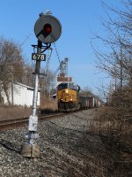 Passing through Webberville, D705 rolls west toward Lansing